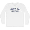 Delete And Move On Adult Cotton Long Sleeve T-shirt by Tribe Lacrosse