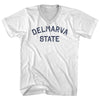 Delmarva State Adult Cotton V-neck T-shirt by Tribe Lacrosse