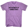 Department of Corrections Stencil Black Art  Adult  Tri-Blend T-shirt by Tribe Lacrosse