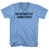 Department of Corrections Stencil Black Art  Adult  Tri-Blend V-neck T-shirt by Tribe Lacrosse