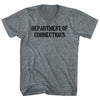 Department of Corrections Stencil Black Art  Adult  Tri-Blend V-neck T-shirt by Tribe Lacrosse