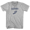 Derby Running Track Winged Foot-Adult Cotton V-neck T-shirt by Tribe Lacrosse