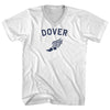 Dover Running Track Winged Foot Adult Cotton V-neck T-shirt by Tribe Lacrosse
