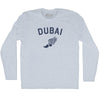 Dubai Running Track Winged Foot Adult Tri-Blend Long Sleeve T-shirt by Tribe Lacrosse