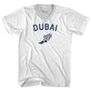 Dubai Running Track Winged Foot Adult Tri-Blend V-neck T-shirt by Tribe Lacrosse