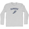 Dundee Running Track Winged Foot Adult Cotton Long Sleeve T-shirt by Tribe Lacrosse
