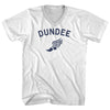 Dundee Running Track Winged Foot Adult Cotton V-neck T-shirt by Tribe Lacrosse