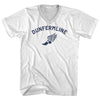 Dunfermline Running Track Winged Foot Adult Cotton V-neck T-shirt by Tribe Lacrosse