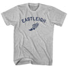 Eastleigh Running Track Winged Foot Adult Cotton T-shirt by Tribe Lacrosse