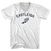 Eastleigh Running Track Winged Foot Adult Cotton V-neck T-shirt by Tribe Lacrosse