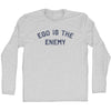 Ego Is The Enemy Adult Cotton Long Sleeve T-shirt by Tribe Lacrosse