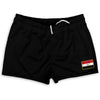 Egypt Country Heritage Flag Shorty Short Gym Shorts 2.5" Inseam Made In USA by Shorty Shorts