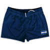 El Salvador Country Heritage Flag Shorty Short Gym Shorts 2.5" Inseam Made In USA by Shorty Shorts