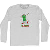 El Temo Blanco Celebration Soccer Adult Cotton Long Sleeve T-shirt by Tribe Lacrosse