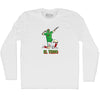 El Temo Blanco Celebration Soccer Adult Cotton Long Sleeve T-shirt by Tribe Lacrosse