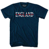 England Cross Football Soccer Supporter Adult Tri-Blend T-shirt by Tribe Lacrosse