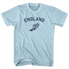 England Running Track Winged Foot Adult Cotton T-shirt by Tribe Lacrosse