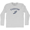 Everton Running Track Winged Foot-Adult Cotton Long Sleeve T-shirt by Tribe Lacrosse