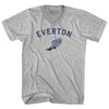 Everton Running Track Winged Foot-Adult Cotton V-neck T-shirt by Tribe Lacrosse