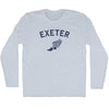 Exeter Running Track Winged Foot Adult Tri-Blend Long Sleeve T-shirt by Tribe Lacrosse