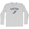 Exeter Running Track Winged Foot Adult Cotton Long Sleeve T-shirt by Tribe Lacrosse