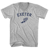 Exeter Running Track Winged Foot Adult Cotton V-neck T-shirt by Tribe Lacrosse