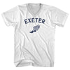 Exeter Running Track Winged Foot Adult Cotton V-neck T-shirt by Tribe Lacrosse