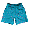 Flamingo Aqua Shorts Athletic Running Fitness Exercise Shorts 7" Inseam Shorts Made In USA by Tribe Lacrosse