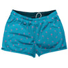 Flamingo Aqua Shorts Shorty Short Gym Shorts 2.5" Inseam Made In USA by Tribe Lacrosse