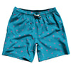 Flamingo Aqua Shorts Swim Shorts 7" Made in USA by Tribe Lacrosse