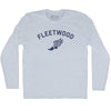 Fleetwood Running Track Winged Foot-Adult Tri-Blend Long Sleeve T-shirt by Tribe Lacrosse