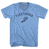 Fleetwood Running Track Winged Foot-Adult Tri-Blend V-neck T-shirt by Tribe Lacrosse