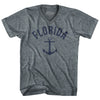 Florida State Anchor Home Tri-Blend Adult V-neck Womens T-shirt