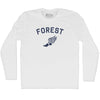 Forest Running Track Winged Foot-Adult Cotton Long Sleeve T-shirt by Tribe Lacrosse