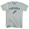 Fukuoka Running Track Winged Foot Adult Tri-Blend T-shirt by Tribe Lacrosse