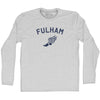 Fulham Running Track Winged Foot-Adult Cotton Long Sleeve T-shirt by Tribe Lacrosse