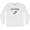 Fulham Running Track Winged Foot-Adult Cotton Long Sleeve T-shirt by Tribe Lacrosse
