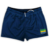 Gabon Country Heritage Flag Shorty Short Gym Shorts 2.5" Inseam Made In USA by Shorty Shorts