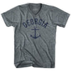 Georgia State Anchor Home Tri-Blend Adult V-neck T-shirt by Ultras