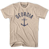 Georgia State Anchor Home Cotton Adult T-shirt by Ultras
