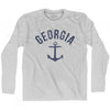 Georgia State Anchor Home Cotton Adult Long Sleeve T-shirt by Ultras