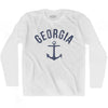 Georgia State Anchor Home Cotton Adult Long Sleeve T-shirt by Ultras