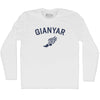 Gianyar Running Track Winged Foot Adult Cotton Long Sleeve T-shirt by Tribe Lacrosse