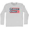 Gilliam Gilliam 08 Election Custom Election Two Names and Year Adult Cotton Long Sleeve T-shirt by Tribe Lacrosse