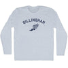 Gillingham Running Track Winged Foot Adult Tri-Blend Long Sleeve T-shirt by Tribe Lacrosse