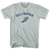 Gillingham Running Track Winged Foot Adult Tri-Blend T-shirt by Tribe Lacrosse