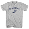 Gillingham Running Track Winged Foot Adult Cotton T-shirt by Tribe Lacrosse