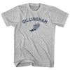 Gillingham Running Track Winged Foot Adult Cotton T-shirt by Tribe Lacrosse