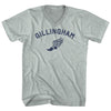 Gillingham Running Track Winged Foot Tri-Blend V-neck Womens Junior Cut T-shirt by Tribe Lacrosse
