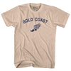 Gold Coast Running Track Winged Foot Adult Cotton T-shirt by Tribe Lacrosse